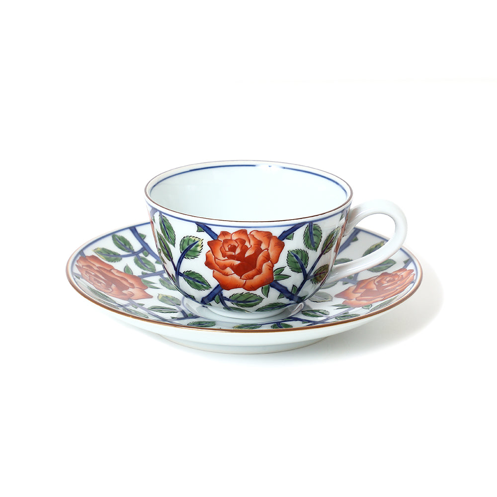 源右衛門窯 GEN-EMON KILN / CUP & SAUCER -ROSE- – CHALLENGER